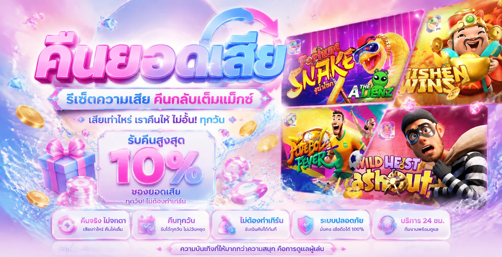 โปรโมชั่นคืนยอดเสีย SUPERCLUB168